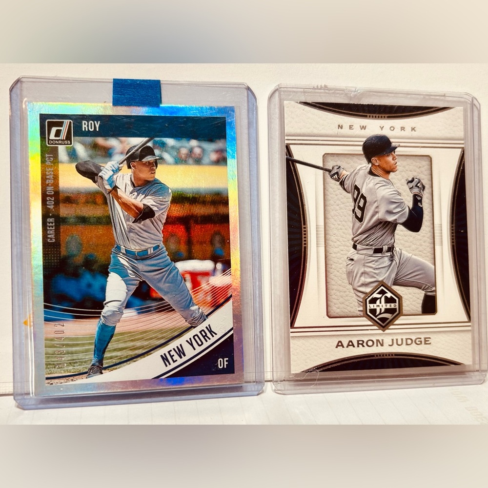 2- AARON JUDGE 2018 PANINI REFRACTOR CARD & LIMITED LOT !! 1 Beautiful & Clean..